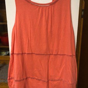 Orange flared tank top